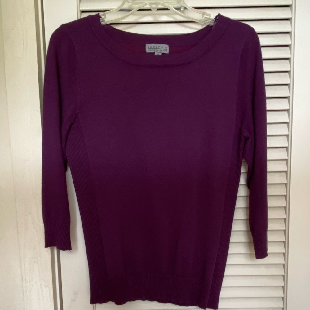 Jospeh a. Plum fitted soft and sleek sweater